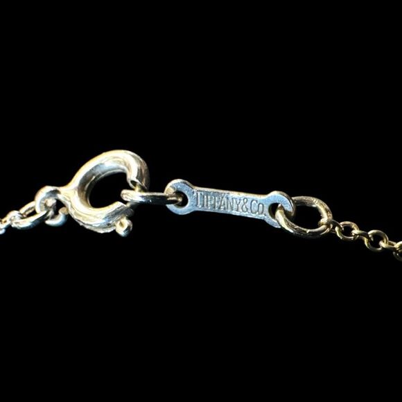 TIFFANY & CO. Cross Pendant Necklace Elsa Peretti Spain Sterling Silver 925 T & - Picture 4 of 8